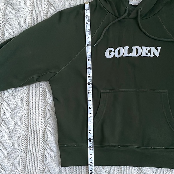 Golden by TNA Cropped Dark Green Pullover Hoodie - Picture 2 of 7